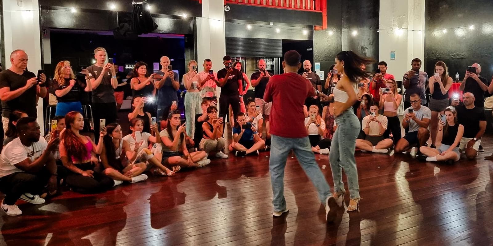 Dance workshop in progress