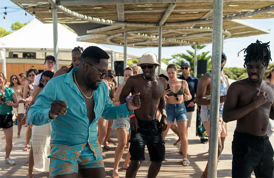 Dancers at Rottnest event dancing