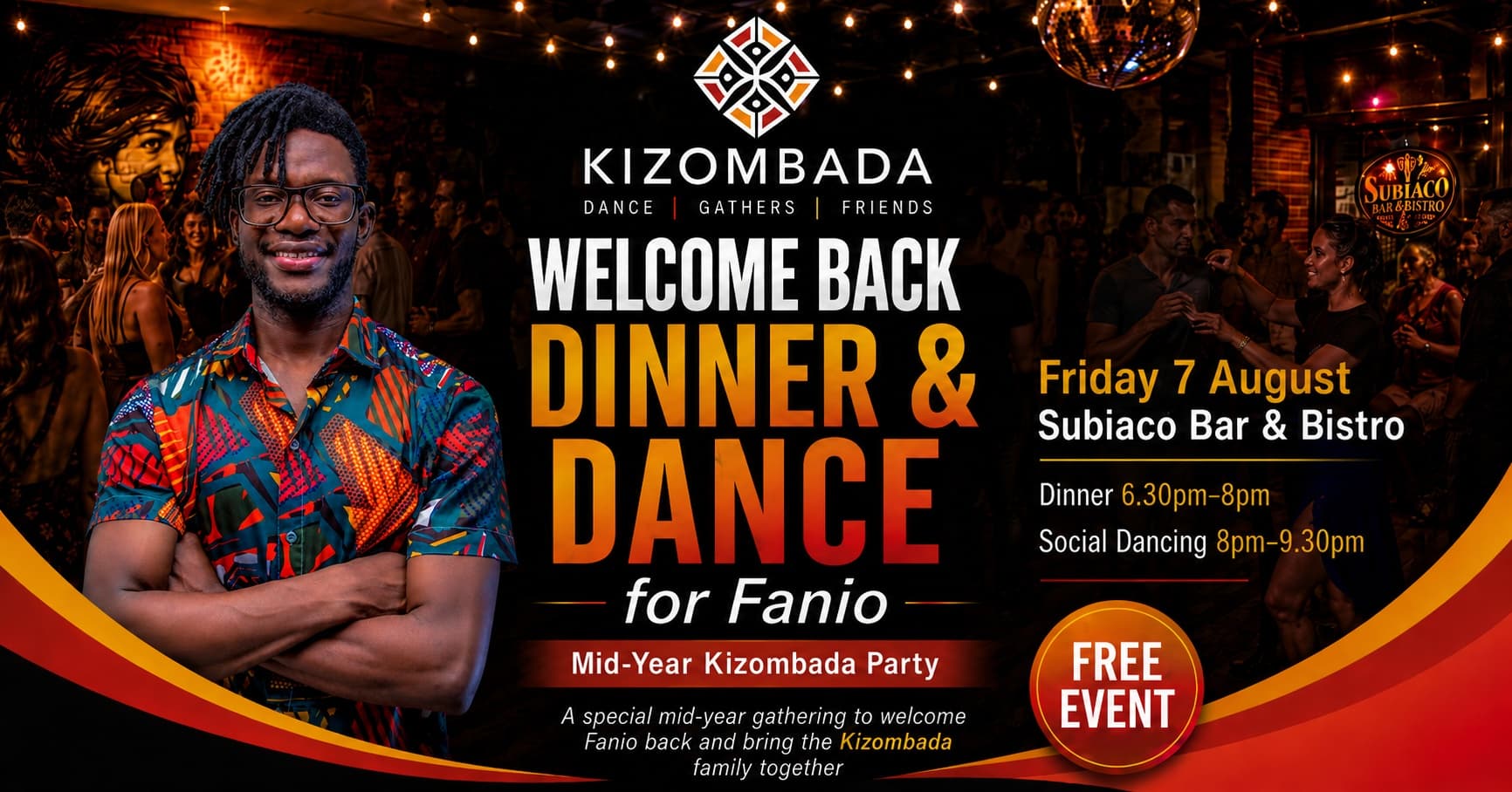 Welcome Back Dinner & Dance for Fanio & Kizombada Mid-Year Party!